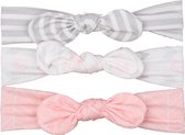 3 pack Meisjes haarbandjes - peuter 2-5 jaar - roze strepen pijltjes