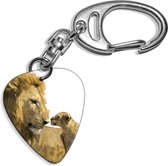 Porte-clés Plectre Lion avec Cub