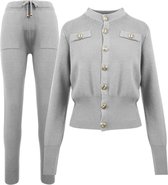 2 delige  Comfy Set Jin, Comfy Broek & Vest Grijs