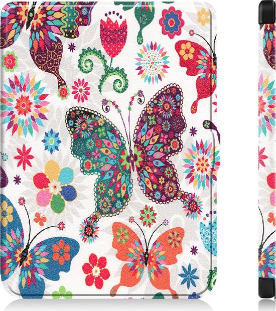 Hoesje Geschikt voor Kobo Nia Hoes Bescherm Hoesje Case Sleep Cover - Hoes Geschikt voor Kobo Nia Hoesje - Vlinders van MMOBIEL — afbeelding 4