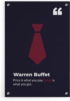Walljar - Warren Buffet - Muurdecoratie - Plexiglas schilderij