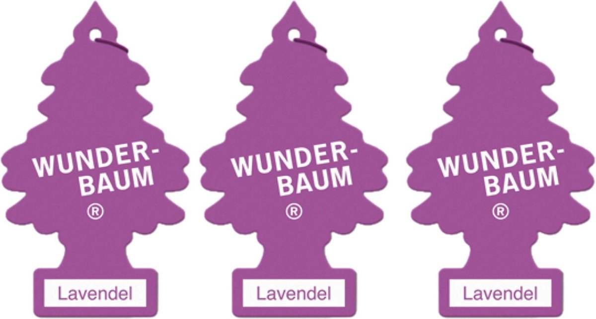 Wunderbaum Luchtverfrisser - Auto - Wonderboom - Lavendel - 3 Stuks