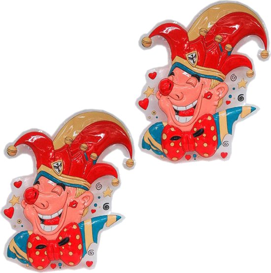 Vochtig Elektropositief schieten Carnaval wand decoratie bord prins Carnaval / Nar / Clown - 2 stuks |  bol.com