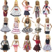 Dolldreams | 10x kleertjes voor modepoppen - willekeurige mix - Kleding past op barbie