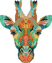 Borduur pakket, giraffe, gekleurd, 18 x 21 cm, 14 ct