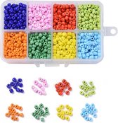 Kralen | Kralen set voor sieraden maken - 8 Kleuren Mix - 4mm - Glas Zaad Kralen - Kit voor Sieraden Maken - 6/0 Rocaille - DIY - Volwassenen - Kinderen - Kralenset - Seed Beads - Cadeau - MAIA Creative