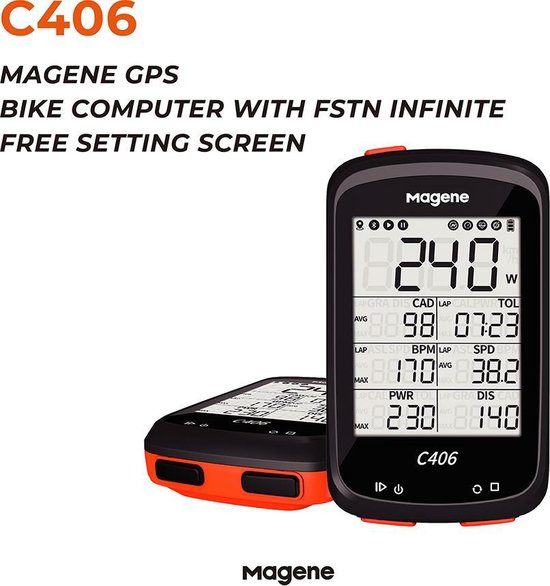 Magene C406 fietscomputer bundel bestaande uit hartslagmeter, cadens- en...  | bol.com