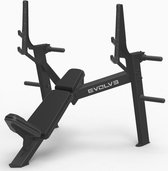 Evolve Fitness EC-510 - Olympic Incline Bench Halterbank - Hoogwaardige bekleding - Duurzaam frame - Gewichtsopslag tot 300 KG - Uitstekende Garantie