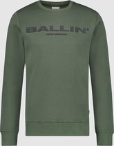 Ballin Amsterdam -  Heren Regular Fit  Original Sweater  - Groen - Maat XS