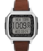 Timex Command Urban TW2U92300 Horloge - Leer - Bruin - Ø 45 mm
