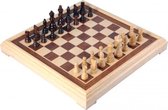 schaakspel 40 x 40 cm hout bruin/naturel