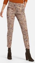 Enkellange broek model Barbara met ornament­print