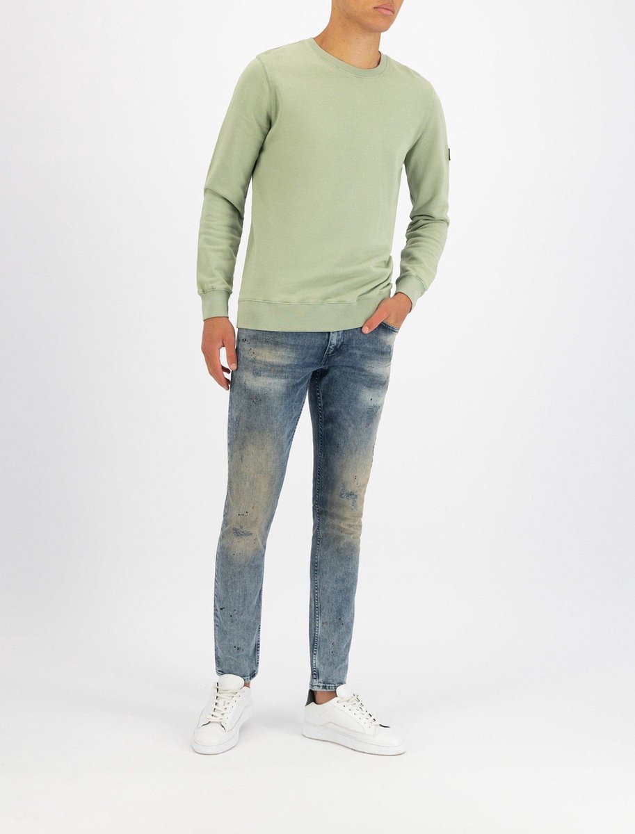 Purewhite - Jone 722 Distressed Heren Skinny Fit Jeans - Blauw - Maat 28