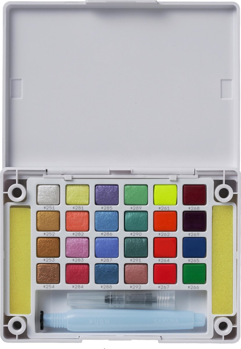 Sakura Koi Water Colors pocketbox - 24 aquarel napjes - metallic