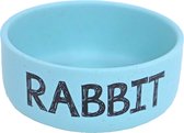 Boon konijnen eetbak steen RABBIT mat mintblauw, 12 cm.