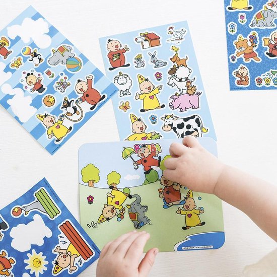 Bumba raamstickers, niet permanente verplaatsbare stickers met speelachtergrond - junior educatief speelgoed vanaf 3 jaar - Bambolino Toys