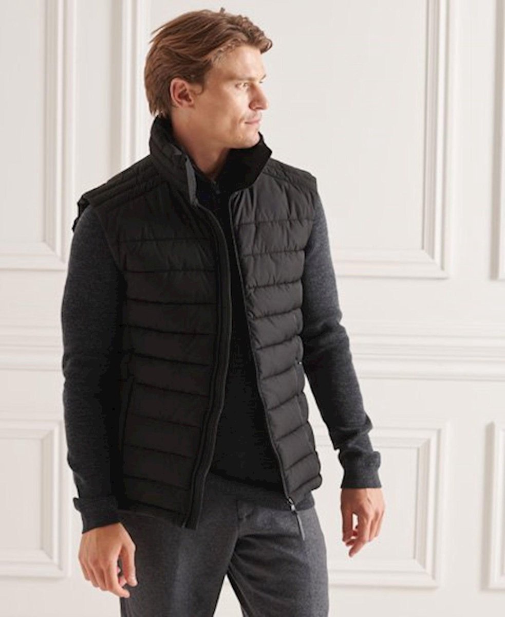 Superdry Studios Heren Fuji Gilet Zwart