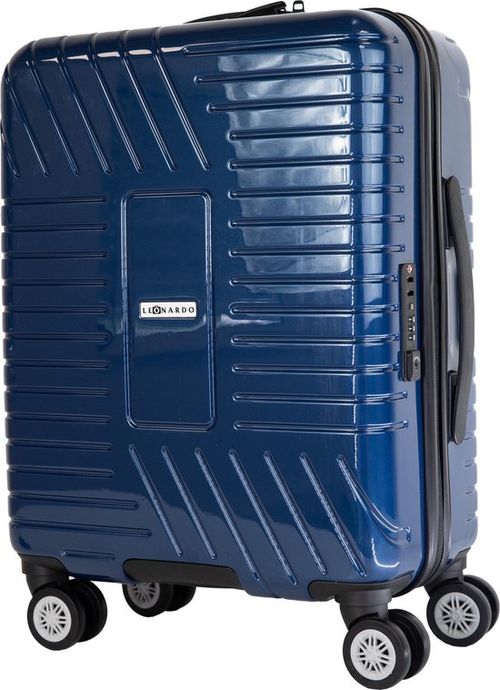 Leonardo Handbagage Trolley koffer - 35L - TSA-Slot - 55Cm - Blauw