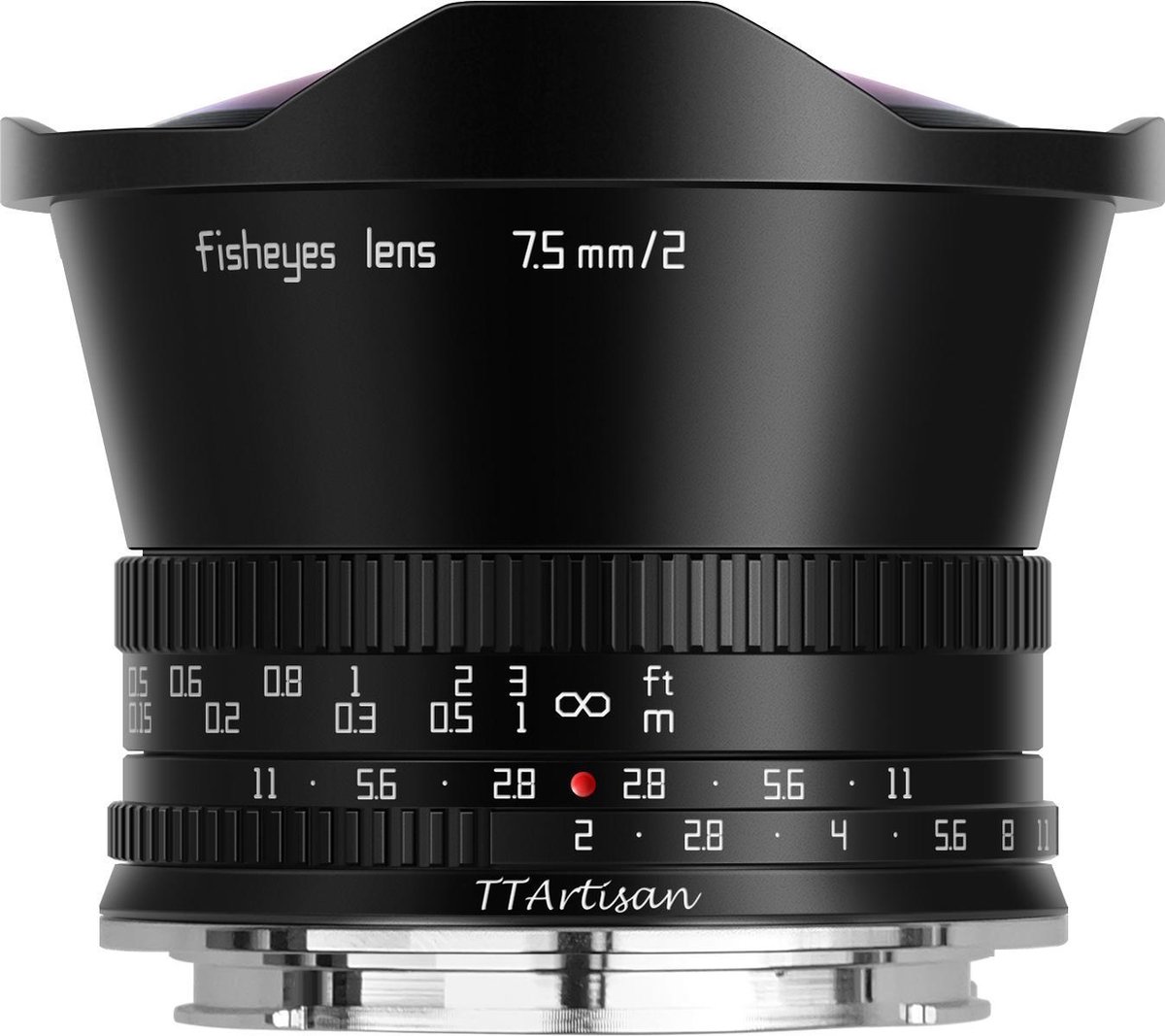 TT Artisan - Cameralens - 7,5 mm F2.0 APS-C voor Leica/Lumix/Sigma L-vatting