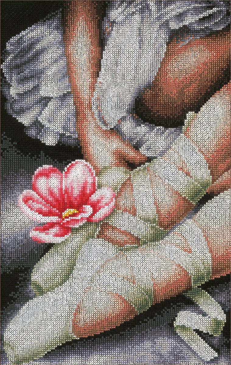 Lanarte Borduurpakket - Borduurset - Borduurpakket volwassenen - Telpakket kit - 22 x 34cm - Mijn kleine ballerina's - PN-0157513