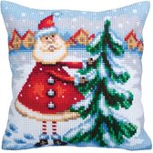 Kussen borduurpakket Santa from Lapland - Collection d'Art