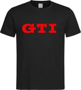 Zwart T shirt met Rood volkswagen "GTI logo" maat XXXXL