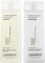Giovanni Cosmetics Tea Tree Triple Treat Invigorating Shampoo & Conditioner Set - 2 x 250 ml