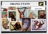 Orang-oetans – Luxe postzegel pakket (A6 formaat) : collectie van verschillende postzegels van orang-oetans – kan als ansichtkaart in een A6 envelop - authentiek cadeau - kado - geschenk - kaart - aap - primaat - regenwoud - borneo - sumatra
