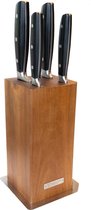 Bol.com Diamant Sabatier Messenblok Alsace - Acacia Hout - 4-delig - RVS/POM aanbieding