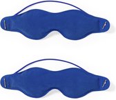 2x stuks blauw ontspanningsmasker - relax oogmaskers