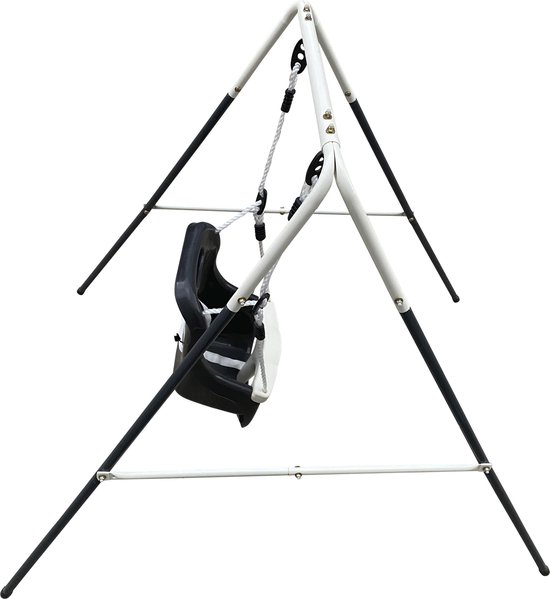 AXI Siège de balançoire pour bébé en anthracite & crème - Pour des bébés à partir de 9 mois