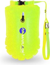 Zwemboei - Safe swimmer - Reddingsboei - Zwemboei voor openwaterzwemmen - Zwemboei met drybag - Zwemboei openwater - Zwemboei drybag - geel