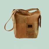Modieuze Crossbody Tas gemaakt van 100% natuurlijk kurk. Kleur: Naturel-Mapa Montado.