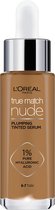 L'Oréal Paris True Match Nude Volumegevend Getint Serum Foundation met hyaluronzuur - 6-7 Tan - 30ml - Vegan