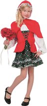 Roodkapje Kostuum | Sprookjesbos Meisje Met Rode Cape (Luxe) Kostuum | Maat 104 | Carnavalskleding | Verkleedkleding