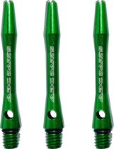 ABC Darts - Dart Shafts - Aluminium Groen - Short - 3 sets (9 stuk)