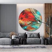 KEK Original - Abstract Multicolor - wanddecoratie - 100 cm diameter - muurdecoratie - Dibond 3mm - schilderij - muurcirkel