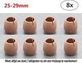 8x Ronde Stoelpoot Doppen Beschermers voor ronde stoelpoten van 25 - 29 mm - Beschermdoppen Stoel Doppen - Vilten Insteekdop - 8 stuks