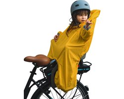 RAINETTE - Regenponcho voor kinderzitje Geel - regenponcho kinderen - waterdichte kinderjas - reflecterende regenjas - regenjas peuter - kinderregenjas - regenponcho fiets - regenponcho peuter -kinderponcho jongen-kinderponcho meisje