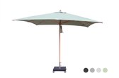 Parasol INOWA Relax - Vierkant - Hout - 3 m - Lichtgrijs