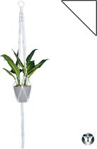 Plantenhanger Macramé | Wit | 100% Katoen | Diverse Kleuren | Plantenpot Ophangen | 100 cm | Macramé Koord | Binnen & Buiten | Plantenhanger | Macramé | Planten |Bloempot Ophangen | TheOldOmen |