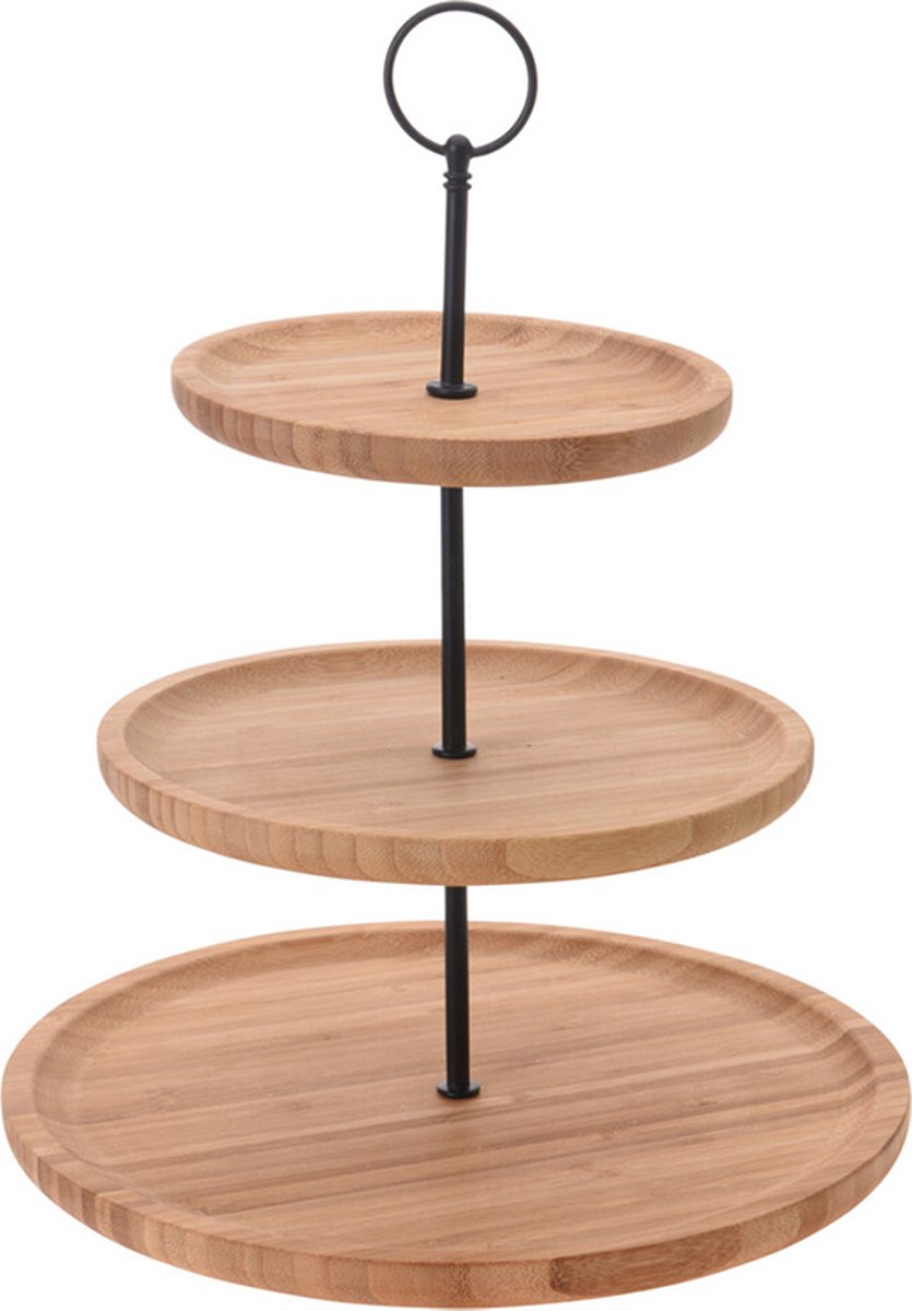 Etagère XL – 3 laags – 40 x 41 x 55 cm – Serveertoren – Serveerset