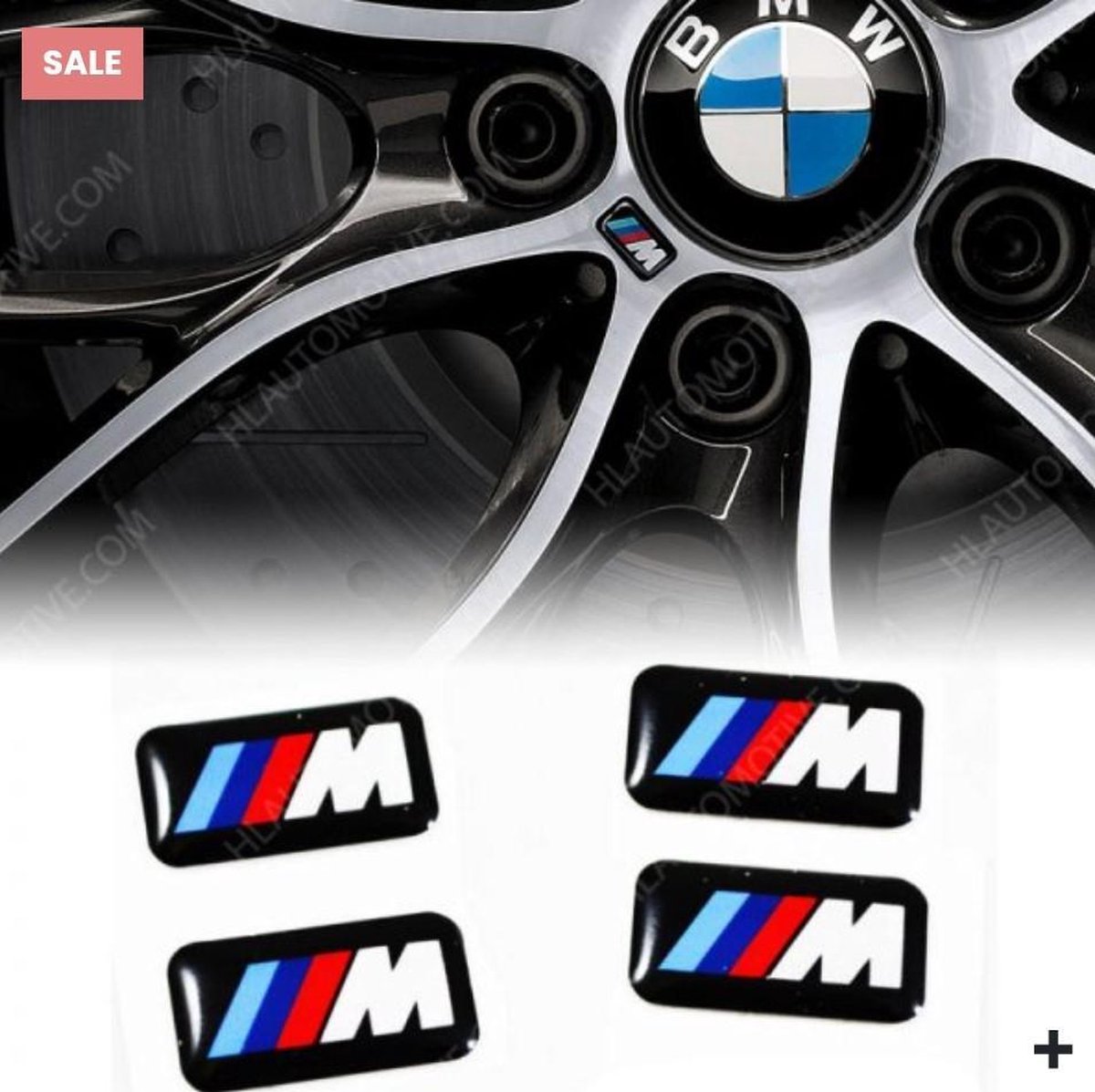 M logo stickers tbv BMW badges embleem velgen stuur interieur accessoire