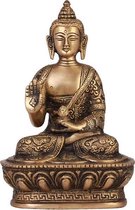 Messing Boeddha-idool, 17 cm (Brons)
