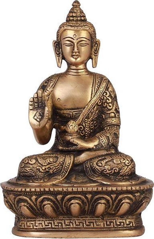 N3 Collecties Messing Boeddha-idool, 17 cm (Brons)