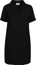 Promiss - Female - Eenvoudige jurk met een reverskraag  - Zwart