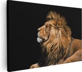 Artaza Canvas Schilderij Leeuw - 90x60 - Foto Op Canvas - Canvas Print - Muurdecoratie