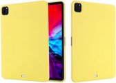 Pure kleur vloeibare siliconen schokbestendige volledige dekking voor iPad Pro 11 (2021) (geel)