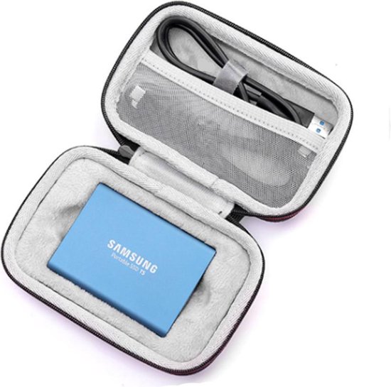 Hard Cover hoes voor Samsung T3/T5 Portable SSD Externe harde schijf –  Carry Case hoes... | bol.com