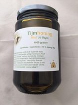 Honingland : Tijmhoning, miel de Thym, Thyme honey ( Rauwe ). 1000 gram.